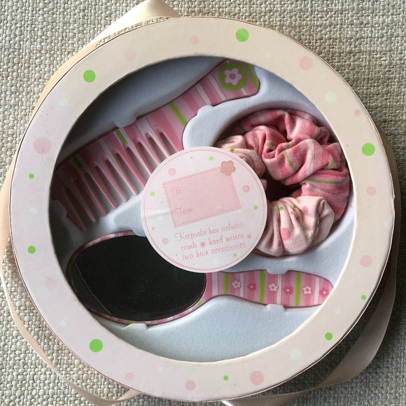 Gund Twirly Girly Hand Mirror, Comb and Hair Accessories Box Set (NEW) - Picture 3 of 5